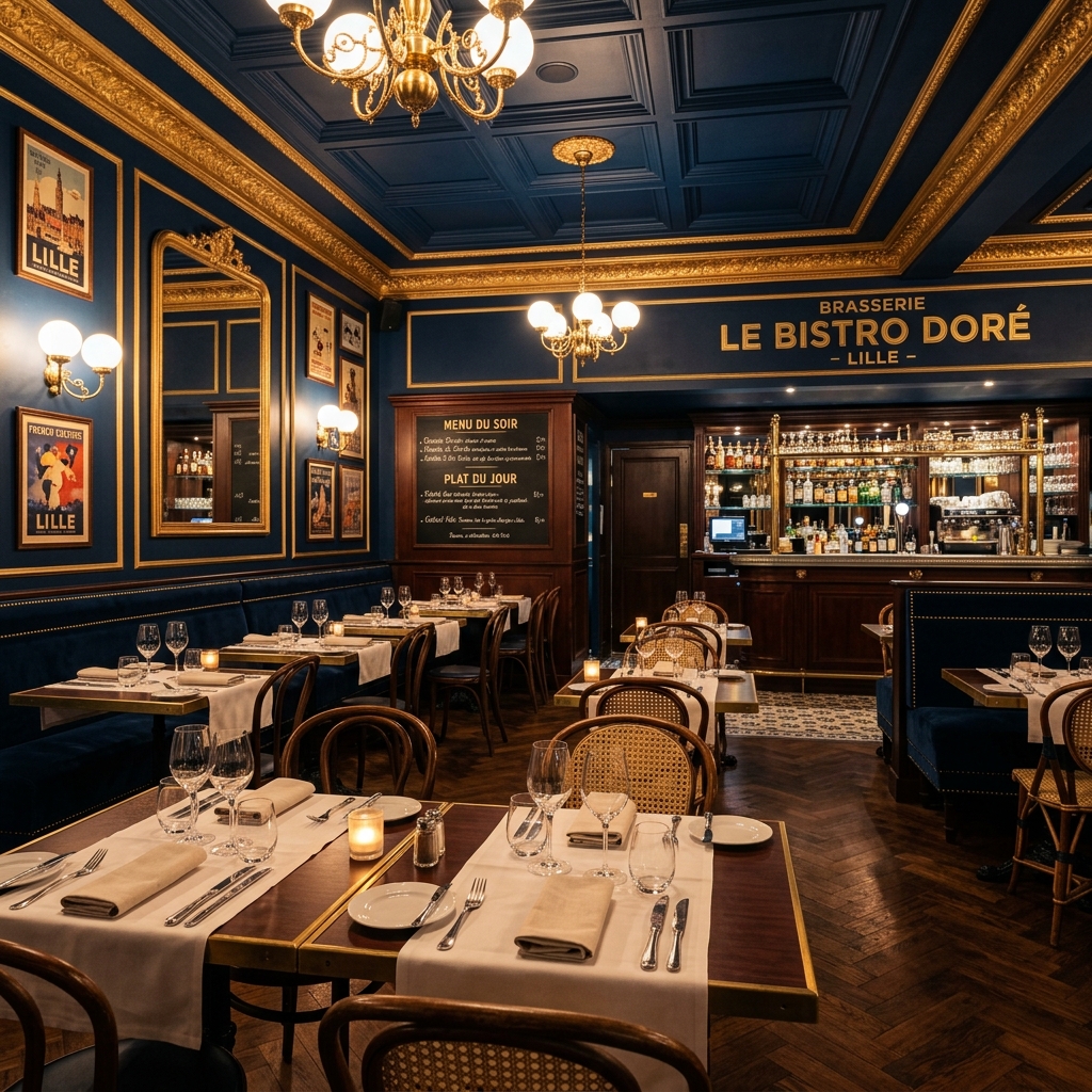 Intérieur de la brasserie Chez Léon